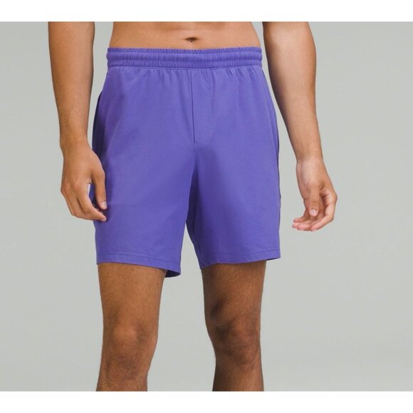 Lululemon Mens Pace Breaker Linerless Short 7" Charged Indigo Purple Size Large - Picture 1 of 3